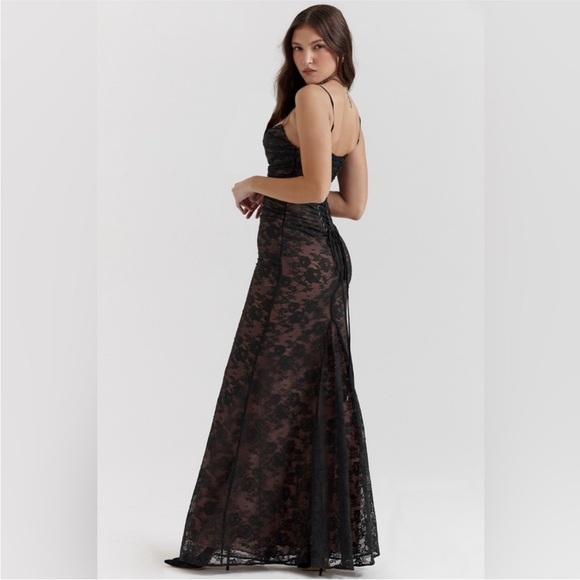 House of CB Artemis Black Maxi Lace Dress - Picture 9 of 14